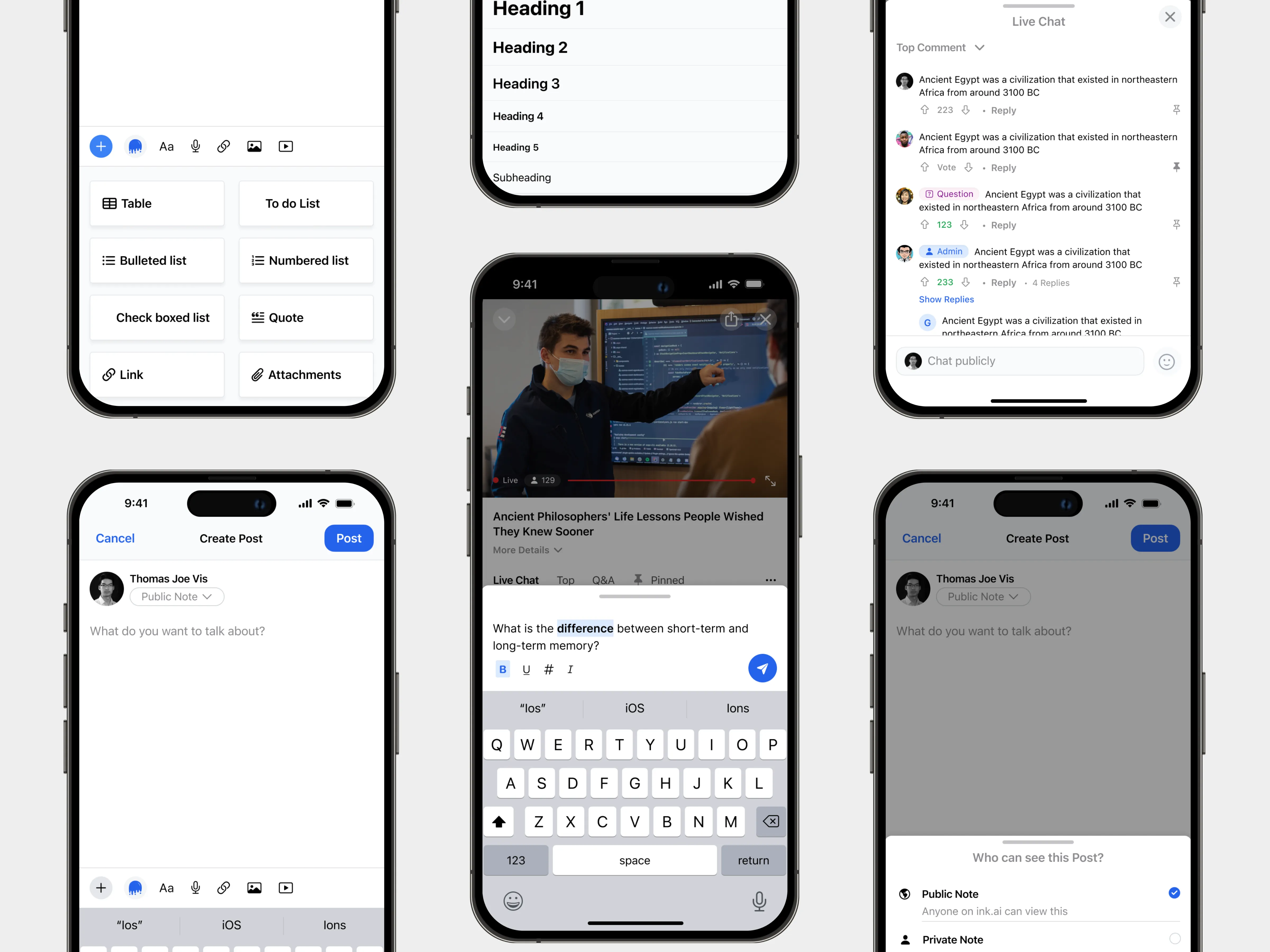 Composing a post on iOS with formatting tools and the keyboard open